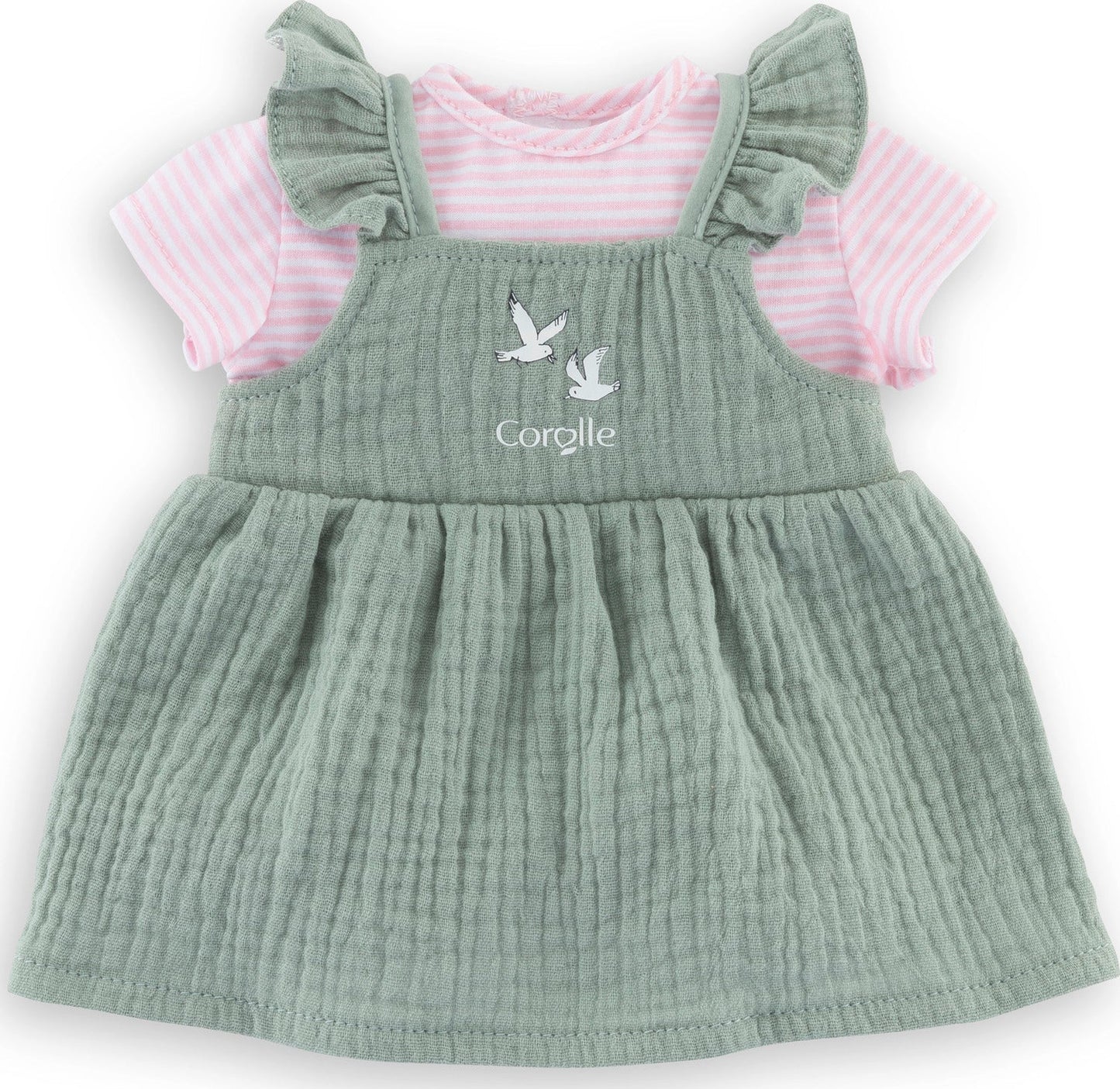 12" Ruffle Trim Dress & T-Shirt in Loire Riverside