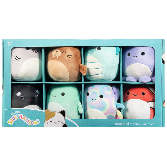 5-inch Squishmallows, Sea Animal Theme, 8-pack